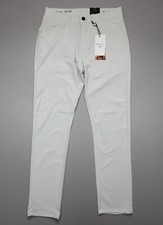 Kenneth Cole Tech Pant Sunset Collection Slim Wicking Shape Retention Light Grey