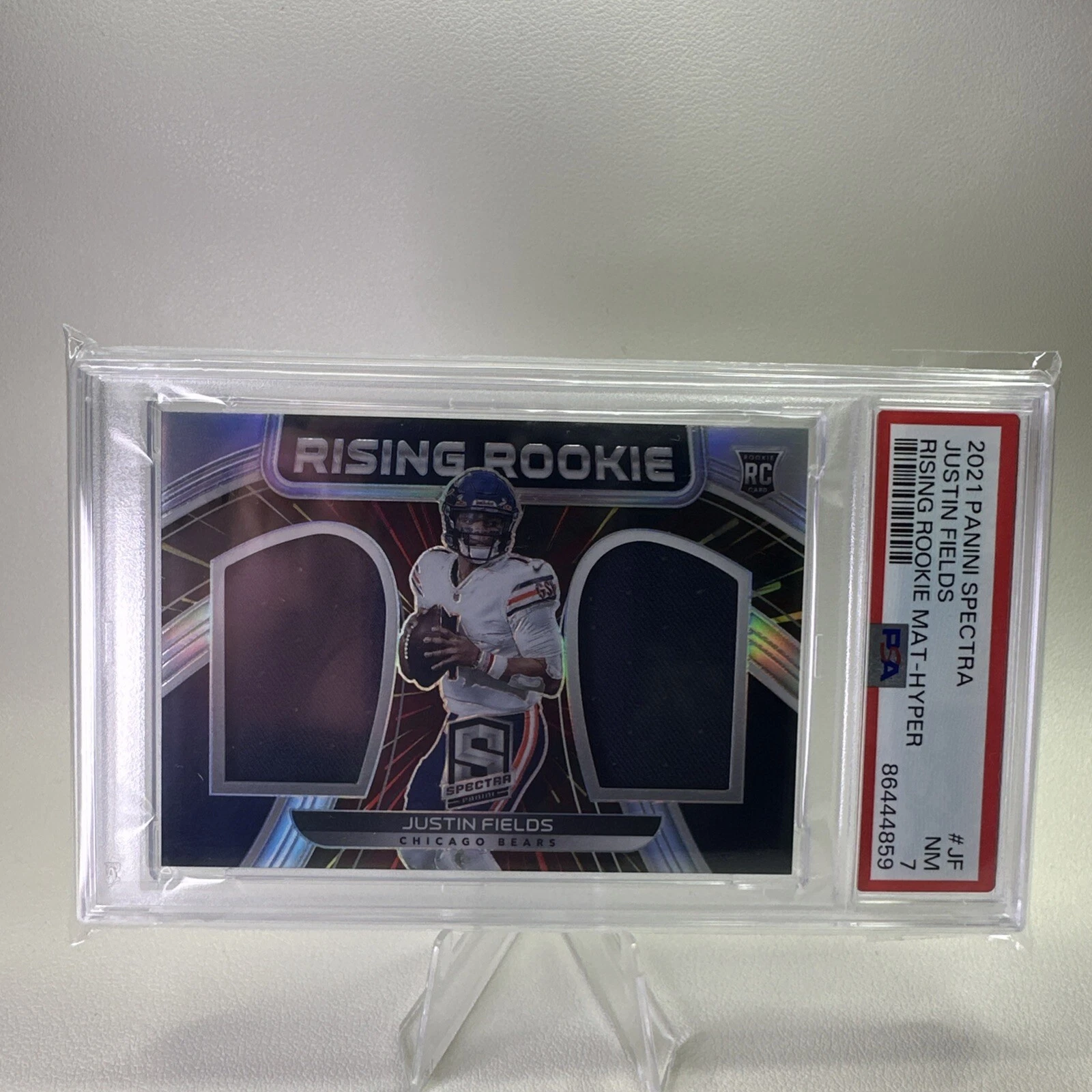 Justin Fields Panini Spectra Rising Rookie Materials #JF Hyper