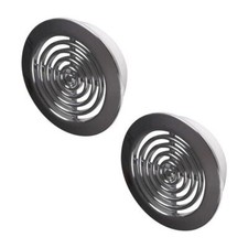 Chrome Round Air Vent Grille 45mm x 2 Furniture Ventilation Cover