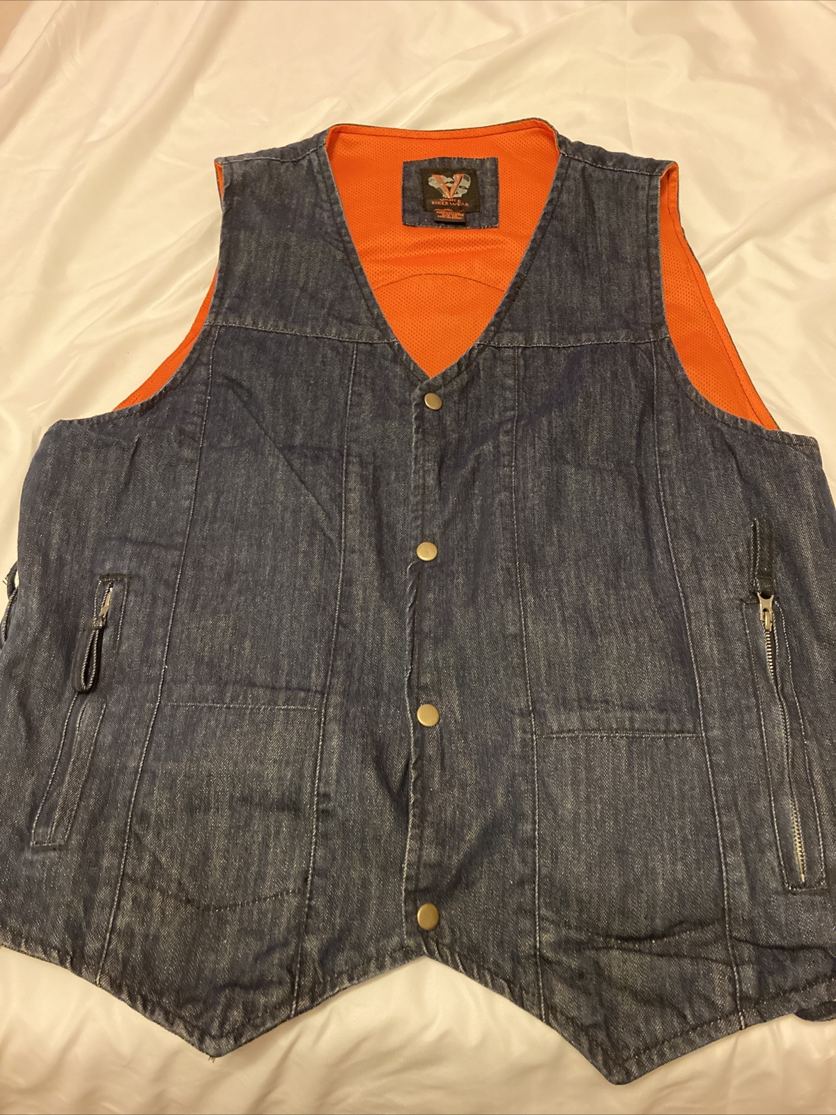 Vintage Vance Biker Wear Men's Denim Biker Vest AMERI… Gem
