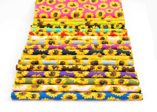 102 piezas GIRASOLES Paquete de Dijes Precorte 5" Cuadrados 100% Algodón Tela Edredón - Imagen 3 de 7