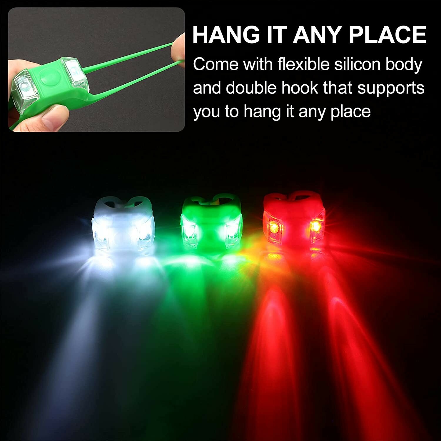 9 Pieces LED Navigation Lights for Night Boating Safety Boat Kayak 3