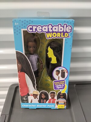 Creatable World Character Starter Pack Black Gender Neutral Doll CS-725