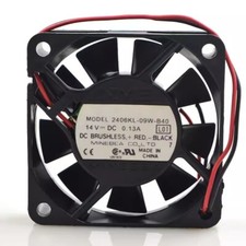 NMB 2406KL-09W-B40 6015 DC14V 0.13A 6CM 2-Wire Dual-Ball Server Fan