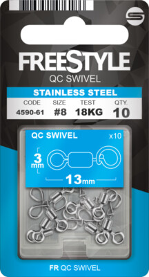 Spro Freestyle Reload QC Swivel Gr. 8 18kg 10 Stück Quick Change Wirbel NEW OVP