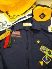 Boy Scouts of America BSA Webelos Blue Uniform Shirt Patches Pins Small size 12