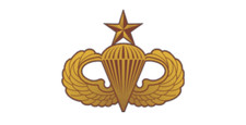 4" us military senior jump wings gold bumper sticker decal usa made