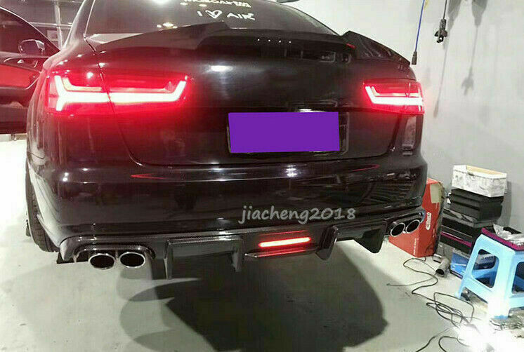 Carbon Fiber Rear Diffuser Kits Fit For Audi S6 A6 Sline 2013 2014