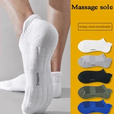 Mens Sports Socks Towel Bottom Running Socks Sweat Absorbent Ankle Socks Hosiery
