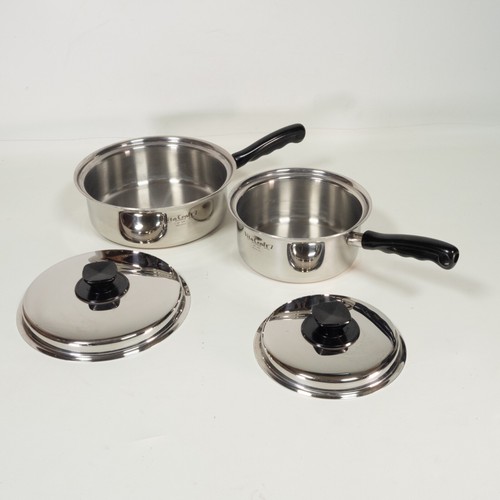 Vintage Vita Craft 7 Ply Nicromium Steel Sauce Pans w/ Lids Made USA A++