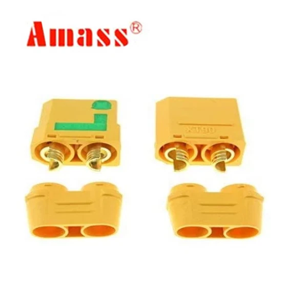 XT90 XT90S Anti Blitz Original Amass Gold Stecker Buchse+Kappe Paar oder Einzeln - Bild 2 von 4