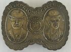 Vintage Brass Belt Buckle Pinkerton's Gallery Butch Cassidy & Sundance Kid
