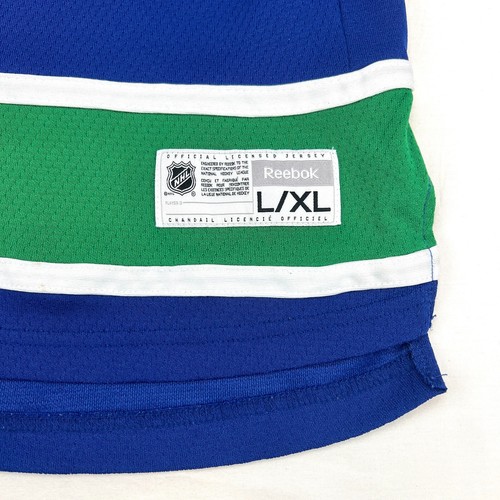 Maglia Vancouver Canucks NHL Reebok taglia Youth L/XL blu verde hockey - Foto 2 di 16