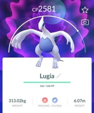 Lugia Non Shiny - Pokemon Go - Registered Or Unregistered 30 Days