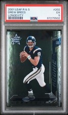 2001 Leaf Rookies & Stars Longevity  #202 Drew Brees ROOKIE RC /25 !!! PSA 5
