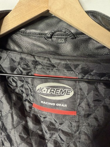 Vintage X-treme Racing Motorcycle Leather Jacket Size XL Mens Racing Blue Black - Bild 8 von 19