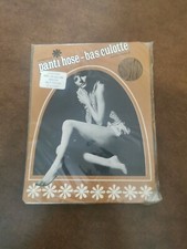 VINTAGE PANTYHOSE SIZE B BROWN 2 PAIR STRETCH PANTI HOSE