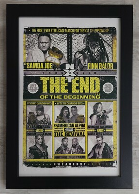 NXT TAKEOVER The End of the Beginning MATCH CARD POSTER WWE Full
