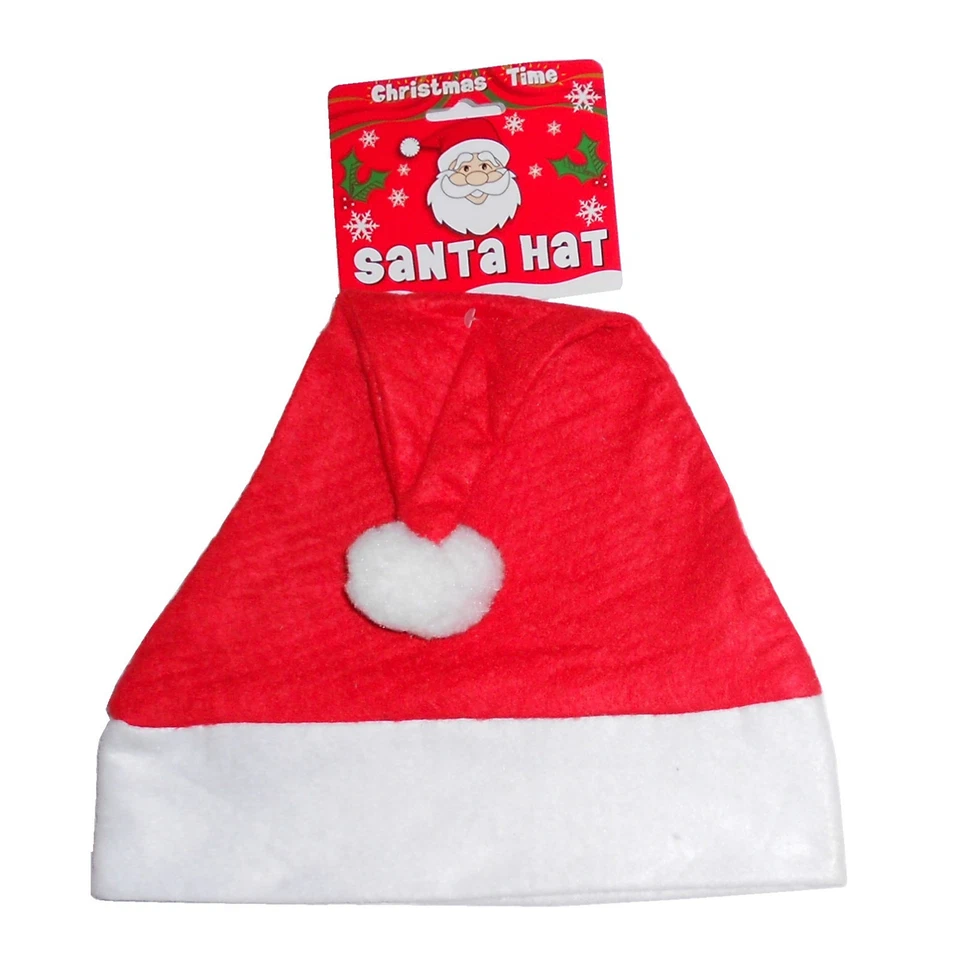 Red or Bah Humbug Christmas Xmas Santa Hats
