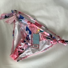 Lipsy London Pink Multicoloured Floral Print Bikini Bottoms - Size 12 - BNWT