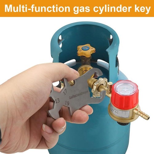 Chiave per bombola gas in acciaio inox multifunzione bombole gas chiave regolatore gas - Foto 7 di 9