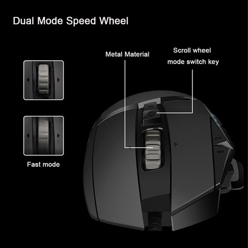 Logitech G502 HERO Adjustable Gaming Mouse - Wired Optical for Precision Gaming - Picture 5 of 16