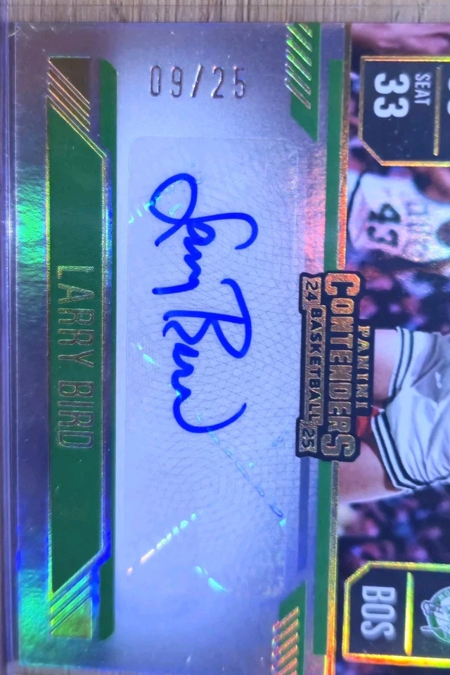 Panini Silhouette Finals Ticket Contenders Larry Bird Auto 09/25 - image 2 of 3