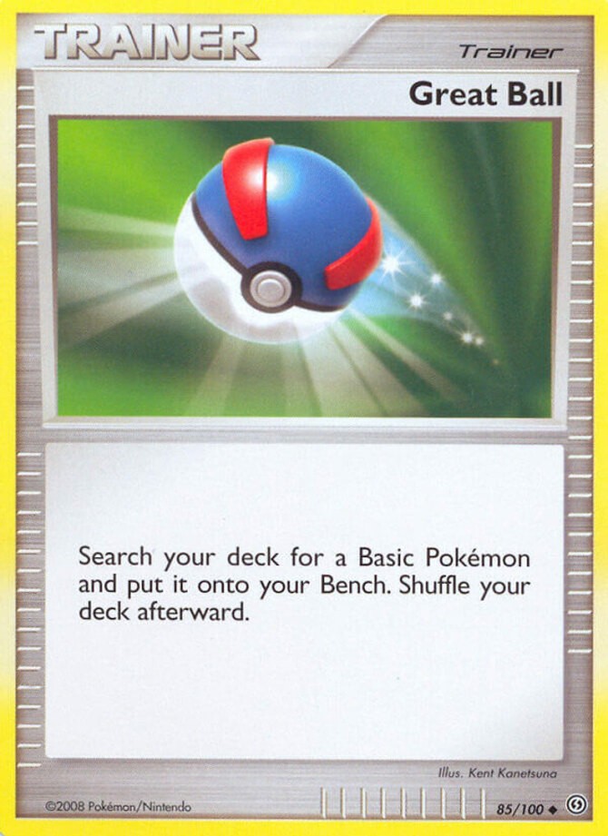 Moderately Played, English Pokemon Regular Great Ball - 85/100 - Uncommon DP - S