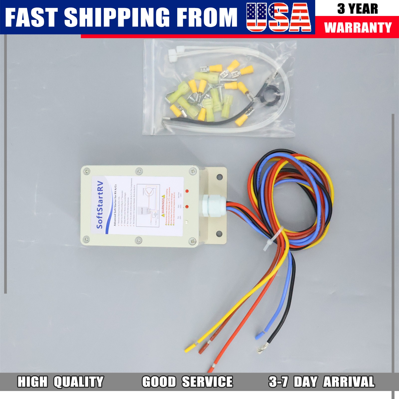 New Soft Start Kit Air Conditioner Setup RV A/C Starter For SSRV3T 110 Volts