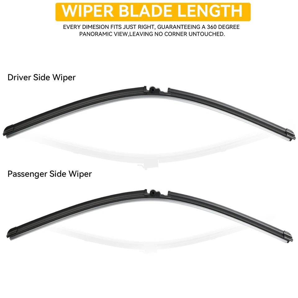2 piezas limpiaparabrisas plano delantero para Porsche Cayenne 2003-2006 26"+26" Foto 2 de 4