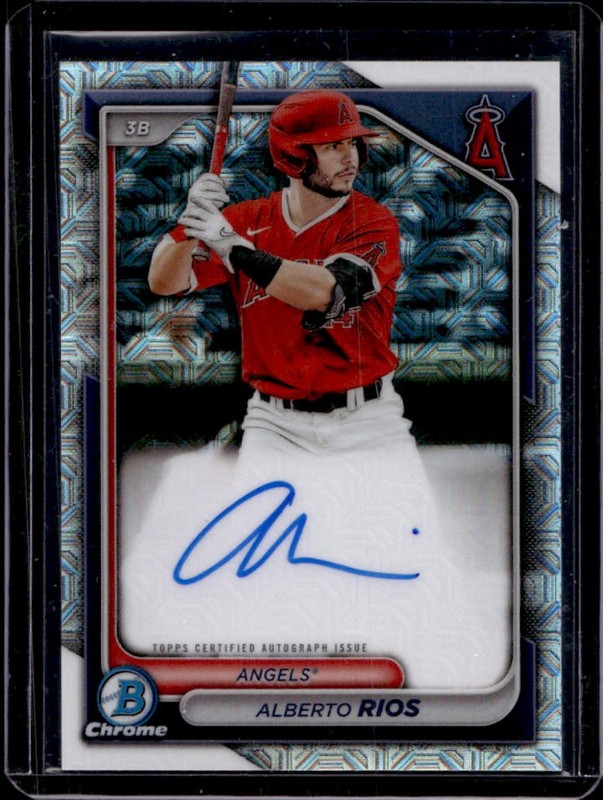 2024 Bowman Chrome Alberto Rios Prospect Auto Mega Box Mojo Refractor #BMA-AR