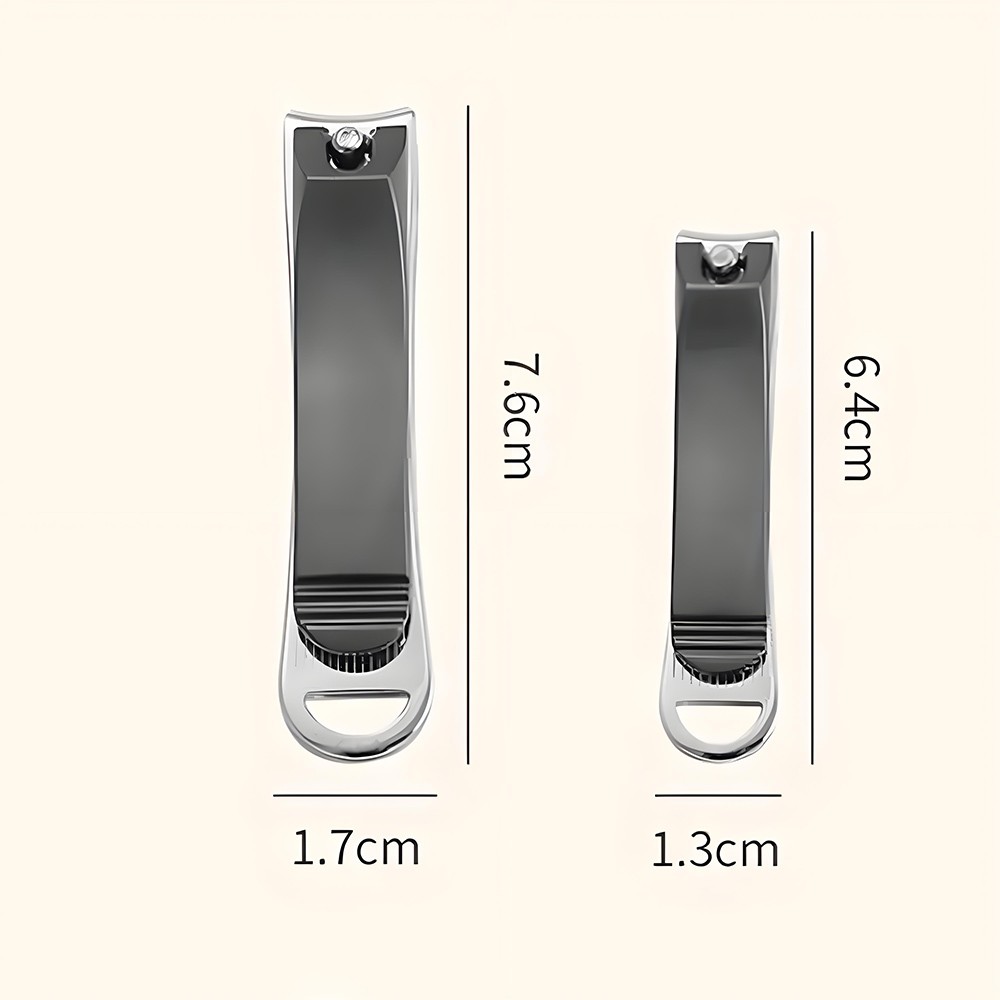 Nail Clipper Set, 2PCS Ultra Sharp Nail Clippers Curved Edge Style for Men,Women