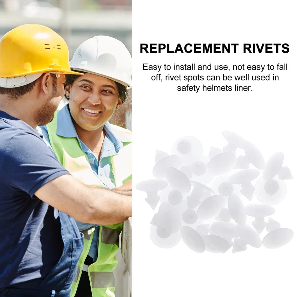 50 Pcs Rivetti Plastica in Accessori Per Cappelli Da Di Sicurezza - Immagine 4 di 4