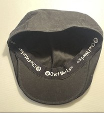 Chef Works Newsboy Flat Cap Size L/XL Black Hat