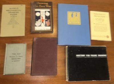 #ad VTG Drawing Lot of 7 Classic Books 1920 LOOMIS Figure Machine Anatomy VG $79.00