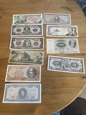 Großes Konvolut alte Banknoten Südamerika + Dänemark + Georgien Sammlerset