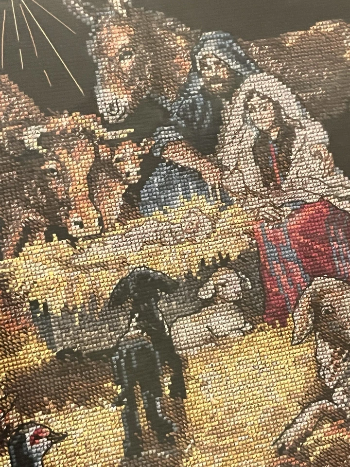 Dimensions Charts & Charms #8535 - O' NIGHT DIVINE Nativity Complete And Framed - Image 4 of 4