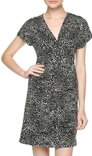 DIANE VON FURSTENBERG Sz 4 NATALIE SHORT SLEEVE SILK-JERSEY DRESS TINY MARKS 