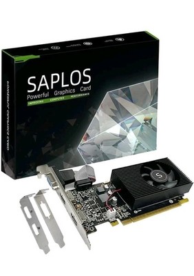 SAPLOS GT 730 2GB DDR3 128-bit, Dual HDMI, VGA, Low Profile Graphics Card, PC Vi