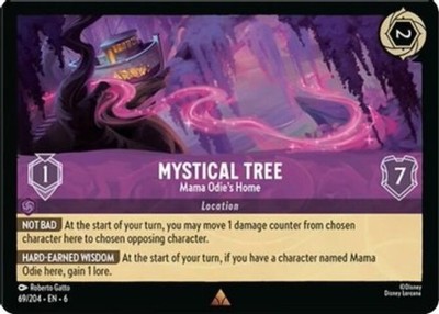 x1 Mystical Tree - Mama Odie's Home - 69/204 - Rare - Cold Foil Lorcana DLC06 Az