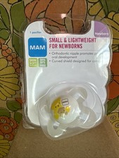 New MAM Newborn Pacifier For Small and Lightweight-Newborns Teddy Bear Pattern