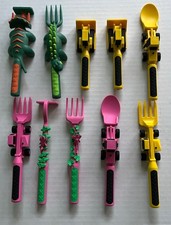 Constructive Eating Made in USA Set of 10 Plastic Construction Utensils