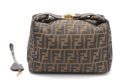 FENDI Zucca Vanity Bag Large Brown Canvas