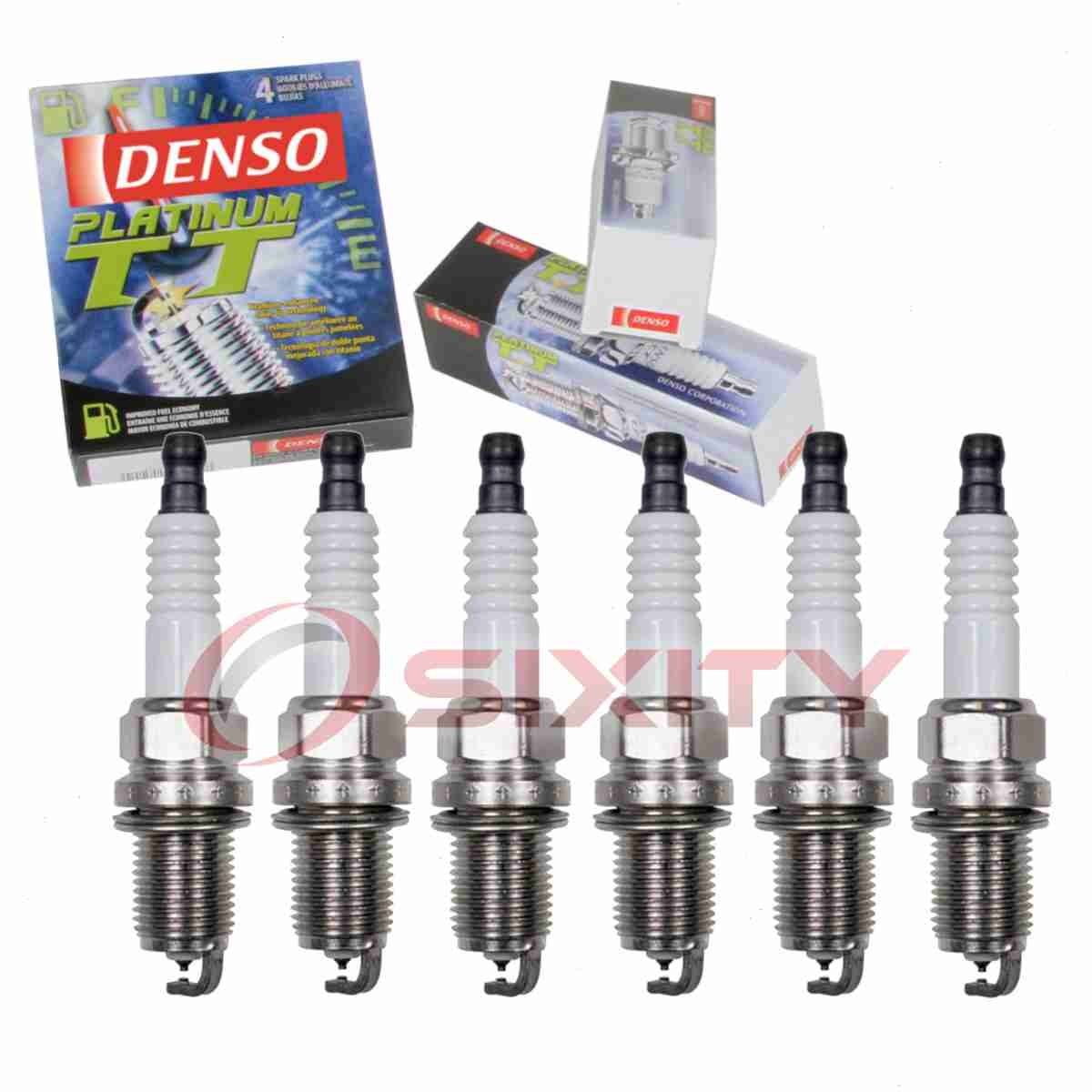6 pc Denso Platinum TT Spark Plugs for 2011-2012 Ram 1500 3.7L V6 Ignition hh