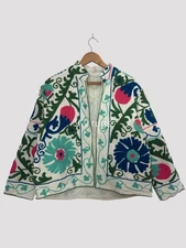 Boho Suzani Jacket Handmade Embroidered Coat Unique Fastival Wear