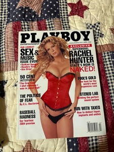 Playboy Magazine April 2004 Cover: Rachel Hunter Playmate: Krista Kelly