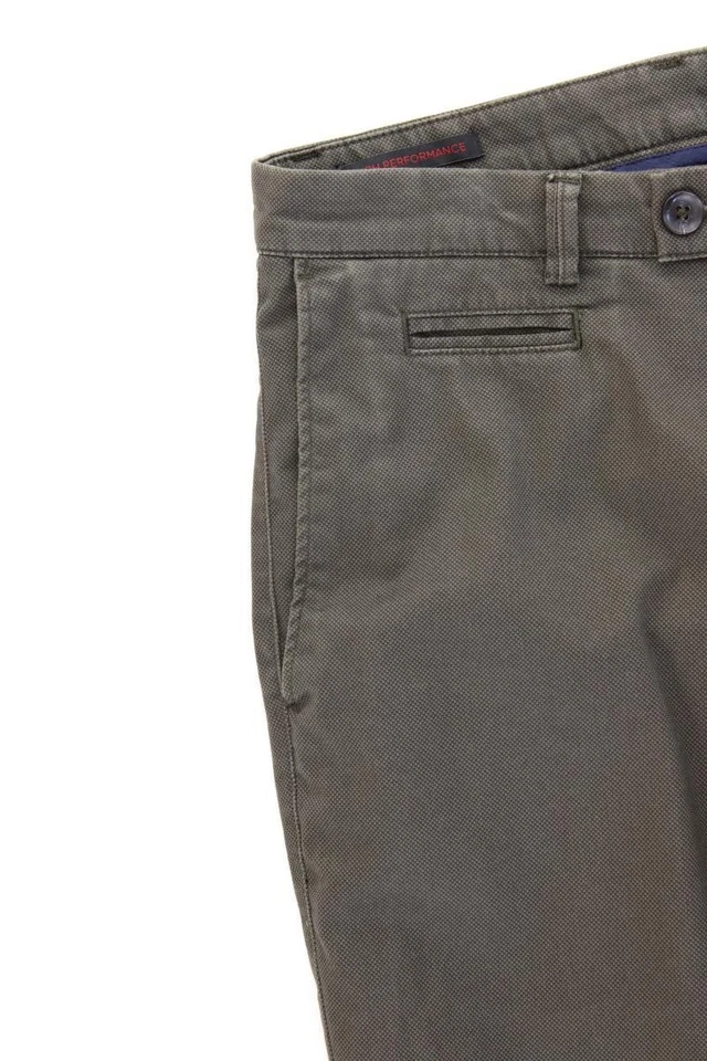 ⭐ Bugatti pantaloni per uomo taglia W34/L32, M, 50 verde oliva di cotone ⭐ - Immagine 3 di 4