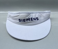 Vintage SIEMENS Womens Visor Hat Cap Adjustable White
