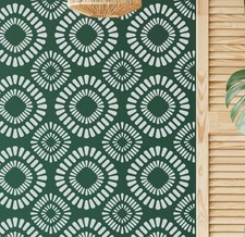 XL Floral Leaf Wall Stencil 24 x 38 in Reusable Mylar Set with Edging Stencil