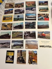 Large lot of 27 Misc.Train Postcards